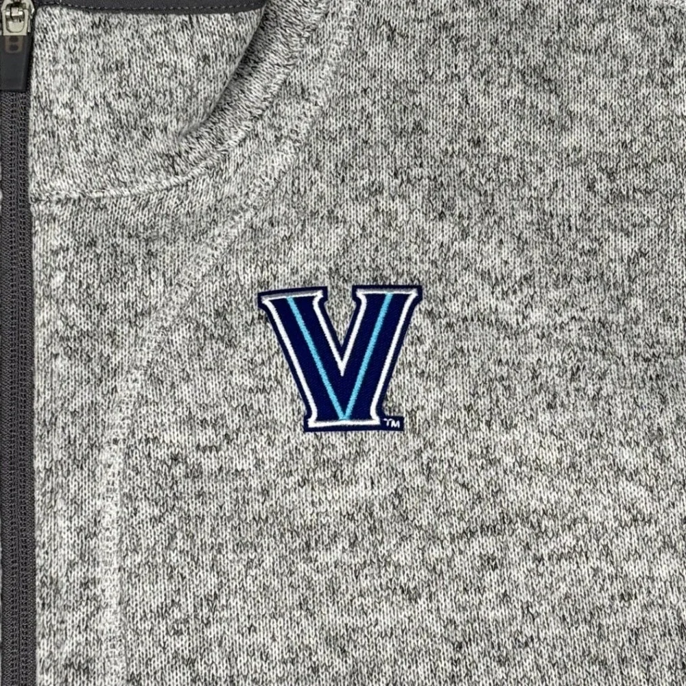 Antigua Villanova University Vest‎ Mens 2XL Gray Heather Full Zip Sweater NWT